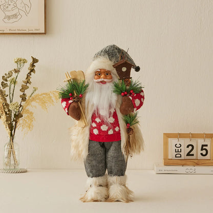 Boneco de Papai Noel - Decoração mesa Natal, estatuetas de Papai Noel, em pé, Papai Noel