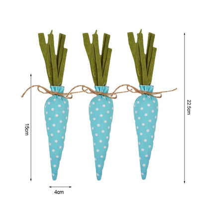 Mini enfeites de cenoura de Páscoa, cenouras artificiais com glitter de espuma