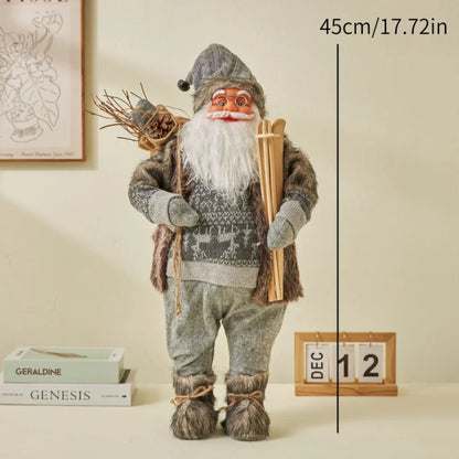 Enfeite Papai Noel Natal Estatuetas de Papai Noel | Figura de Natal de Papai Noel em pé