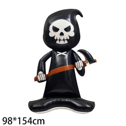 Balões grandes Halloween, conjunto independente balões grandes alumínio, abóbora