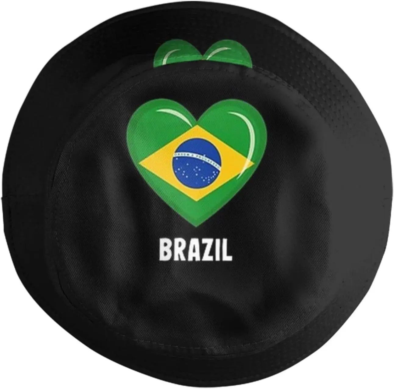 Chapéu Bucket Unissex com Estampa da Bandeira do Brasil, Estilo Pescador, Ideal Verão