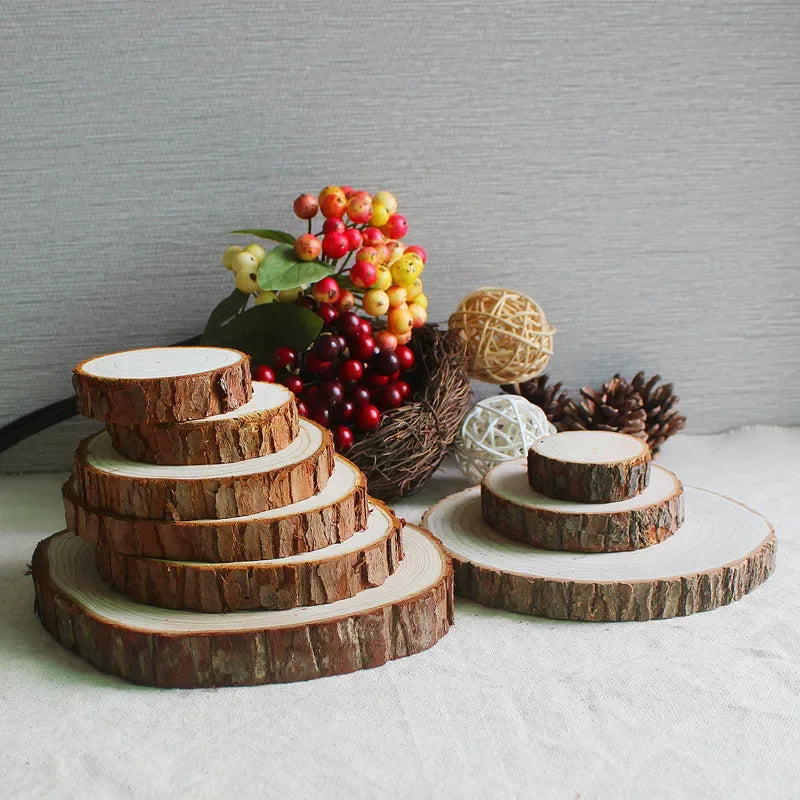 Discos de madeira, 5 peças, discos de tronco de madeira de 4 a 5 cm, círculos de madeira