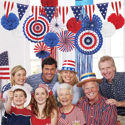 Conjunto de decorações de festa patriótica, decorações de festa campanha política