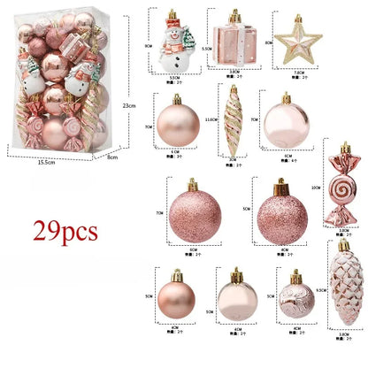 Bolas de natal Enfeites de Natal colorido inquebráveis, 50 peças, plástico, pendurar, Natal