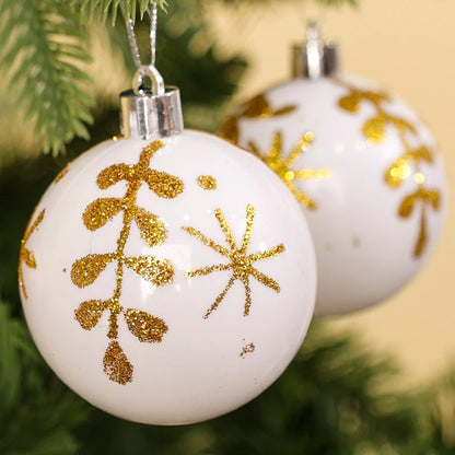 Bolas de Árvore de Natal em Ouro Verde Vermelho e Verde, Decoração Bola Brilho à Prova