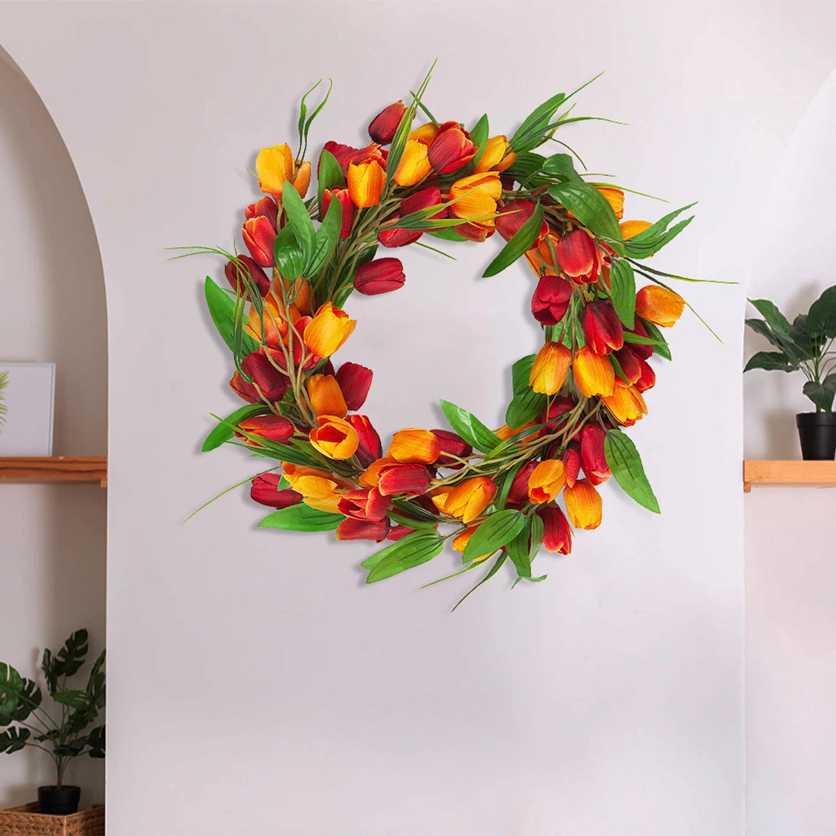 Coroa De Tulipas Do Dia Das Mães | Decoração De Portas