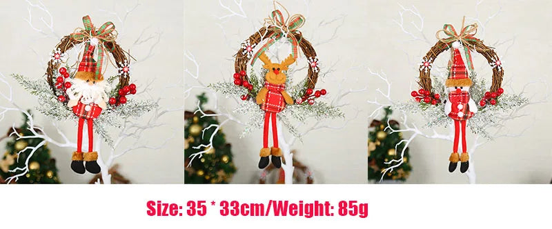 Guirlanda de Natal Nova Guirlanda de Decoração Natal Simulação Feito à Mão