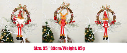 Guirlanda de Natal Nova Guirlanda de Decoração Natal Simulação Feito à Mão