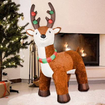 Papai Noel Inflável de 6 pés, Decoração de Quintal de Natal, Luzes LED para Festa, Gramado