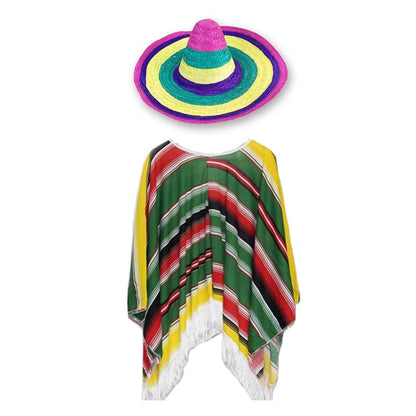 Mexicano pompom leve a energia do México para sua festa! O Chapéu de Palha Mexicano Colorido com Pompom é a escolha perfeita para animar o ambiente