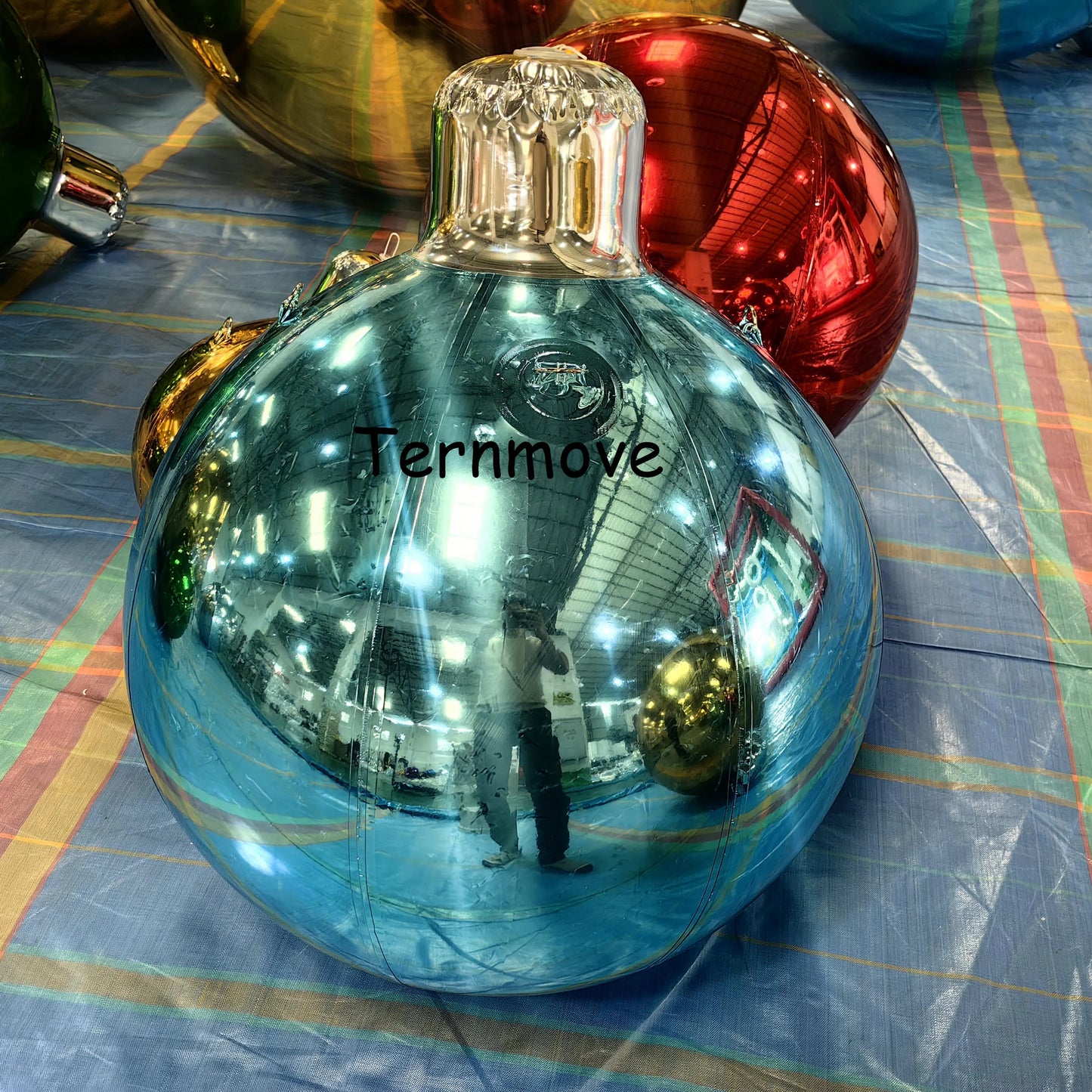 Bola De Natal Inflável Ornamentos de Natal ao ar livre de tamanho extra grande, bolas