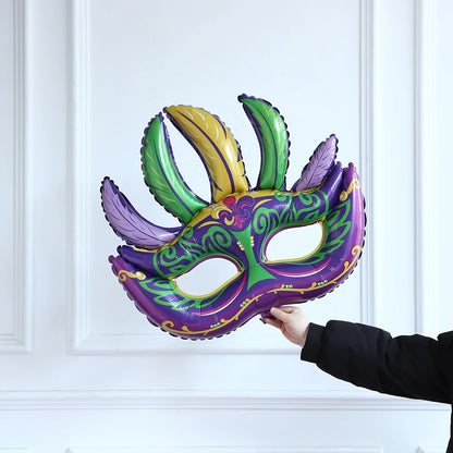 Máscara de Carnaval Balões de Folha Máscara Carnaval 1/2 peças máscaras festa carnaval