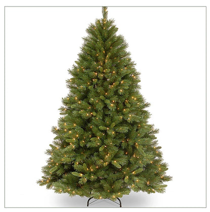 Árvore de Natal artificial PE e PVC, árvore de neve artificial com agulha intensiva suporte