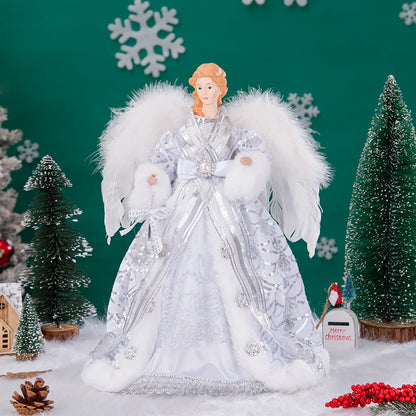Anjo Enfeite Decoração De luxo Arvore de Natal 42 cm Arvore de Natal