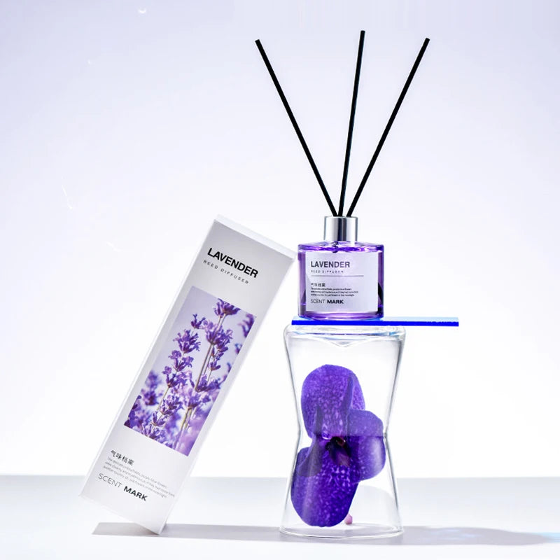 Conjunto de difusor de óleo essencial de fragrância para casa, difusor de aroma de rosa
