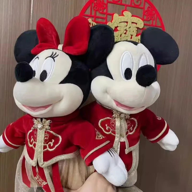 Boneco Mickey e Minnie Pelúcia Macio Disney - Pelúcia Mickey Disneylândia 36cm/24cm