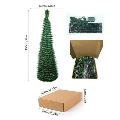 Árvore de Natal Artificial, Decoração de Quintal de 1,5 m – Decoração de Árvore de Festival