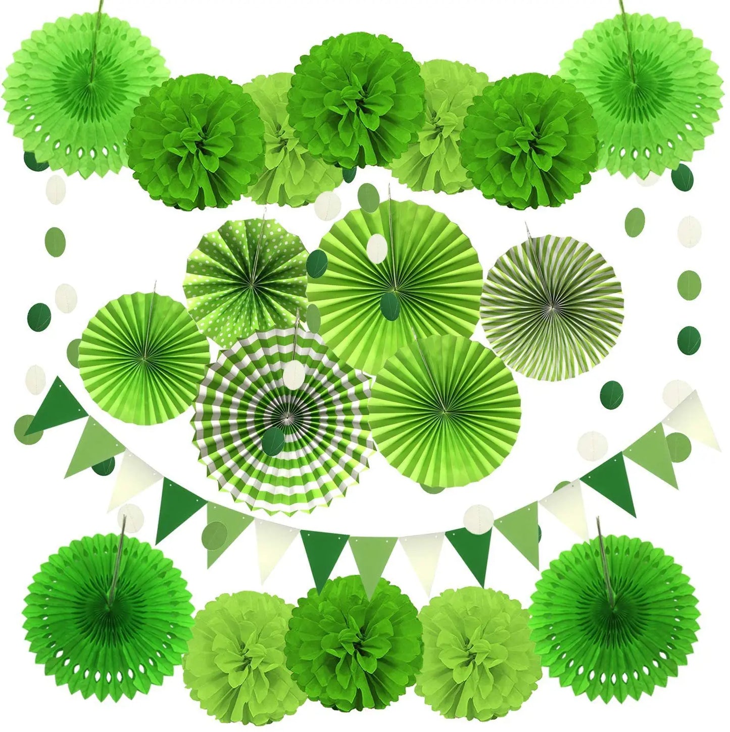 Decoração De Festa Pompom Com Ventilador De Guirlandas De Estilo De Suspensos