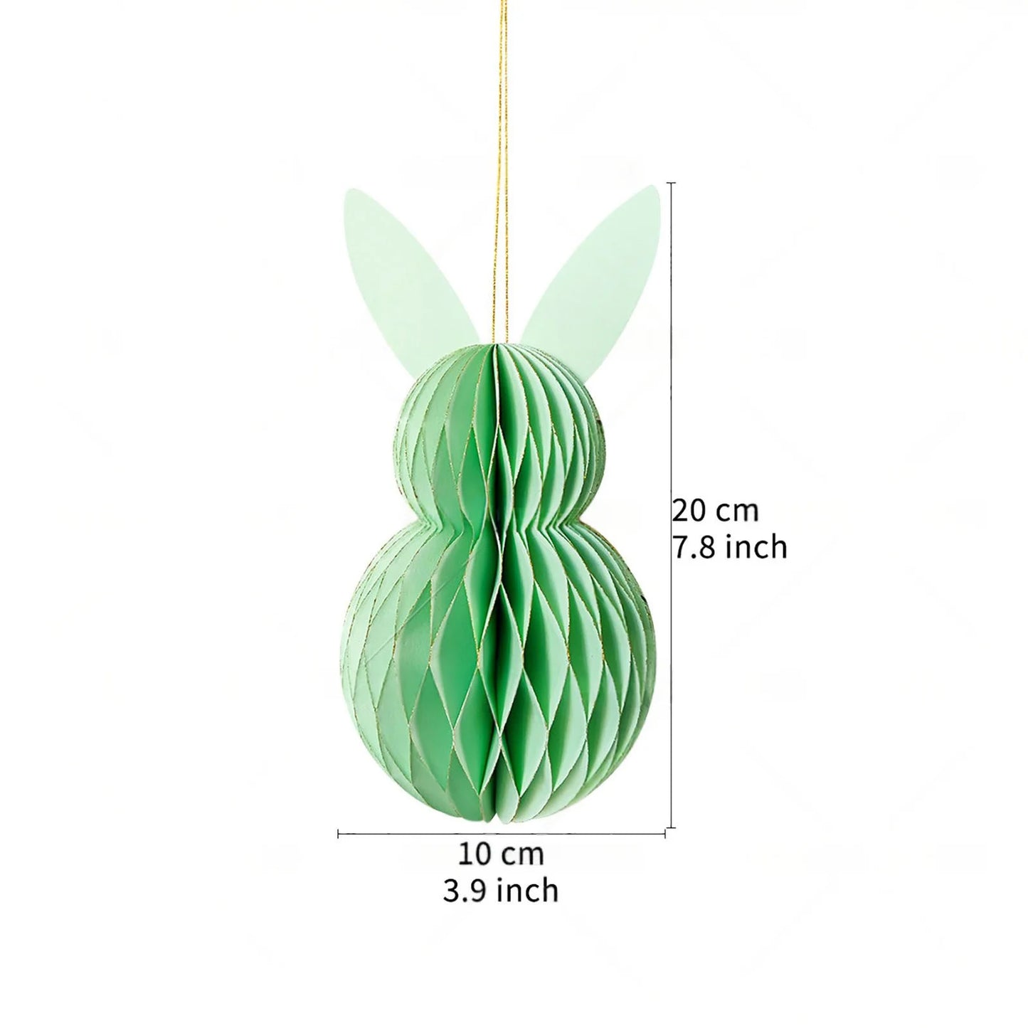 Coelho da Páscoa de Papel Conjunto de 3 peças de bolas de favo de mel para decoração