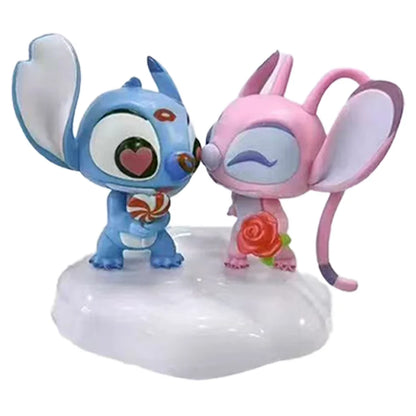 Lilo & Stitch Lovers Modelo Doll Angel Kissing Estatueta Figuras De Mesa Para Namorada