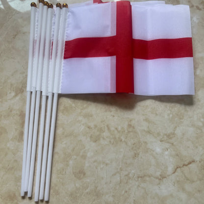 Mini bandeiras da Inglaterra Bandeira de mão 14x21cm, 50 peças de bandeiras inglesas
