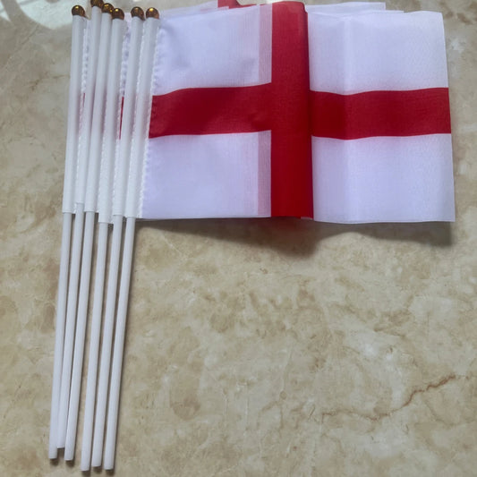 Mini bandeiras da Inglaterra Bandeira de mão 14x21cm, 50 peças de bandeiras inglesas