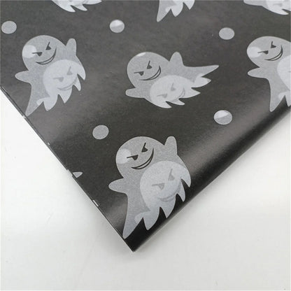 Papel de Seda Decorativo (Papel Tecido) com Estampas Temáticas de Halloween 50cm*35cm