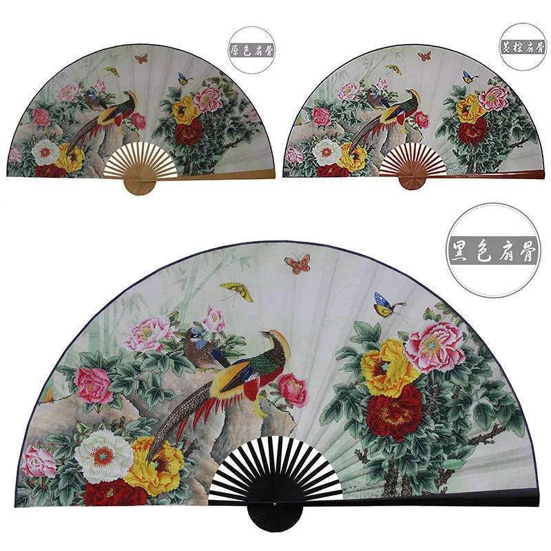 Grande Leque Pendurado, Decoração de Parede de Fundo, Leque Pendurado Artesanal