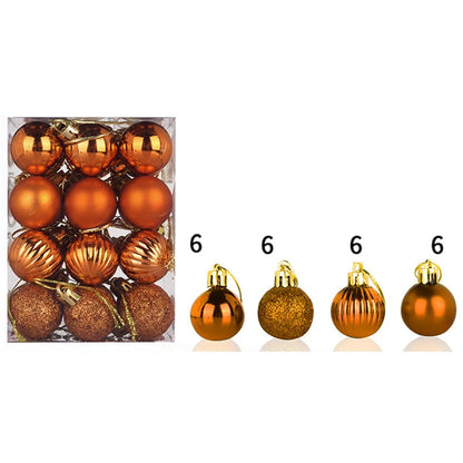 Bolas de Decoração de Natal 24 Peças de Bolas de Enfeite de Árvore de Natal Decorações