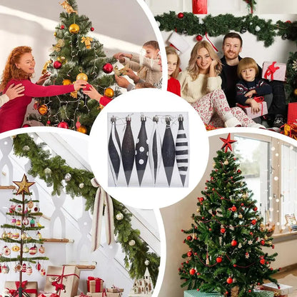 Bolas de Natal com Preto Conjunto de Enfeites Pendurados para Árvore de Natal