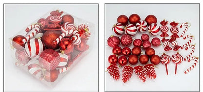 Bola de natal 36 peças enfeites de bola de Natal em formato especial, decoração de festa