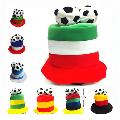 Chapéu Copa do Mundo Chapéu de fã de futebol divertido boné colorido para festa em bar