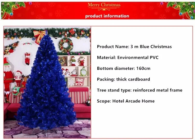 Árvore de Natal, árvore de Natal artificial azul real sem iluminação de 5 pés, árvore cor azul