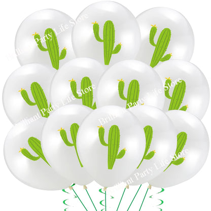 12 Peças Balões Festivos de Folhas de Aniversário Balões Verdes para Decoração Havaiana