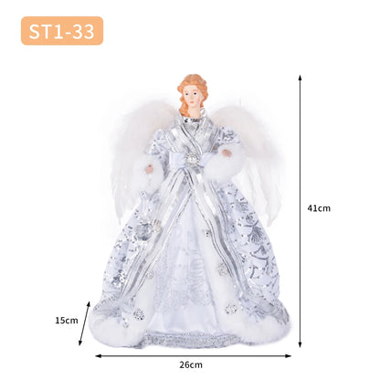 Anjo Enfeite Decoração De luxo Arvore de Natal 42 cm Arvore de Natal