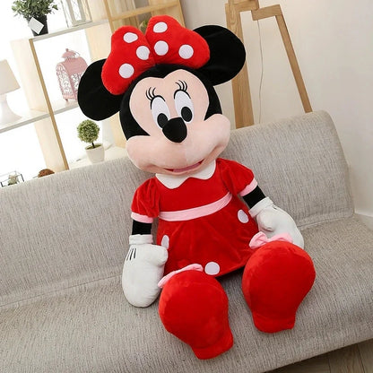 Boneco Mickey Short (Vermelho) Bonecas Pelúcia Minnie Vermelha  Mickey Tamanho 50cm
