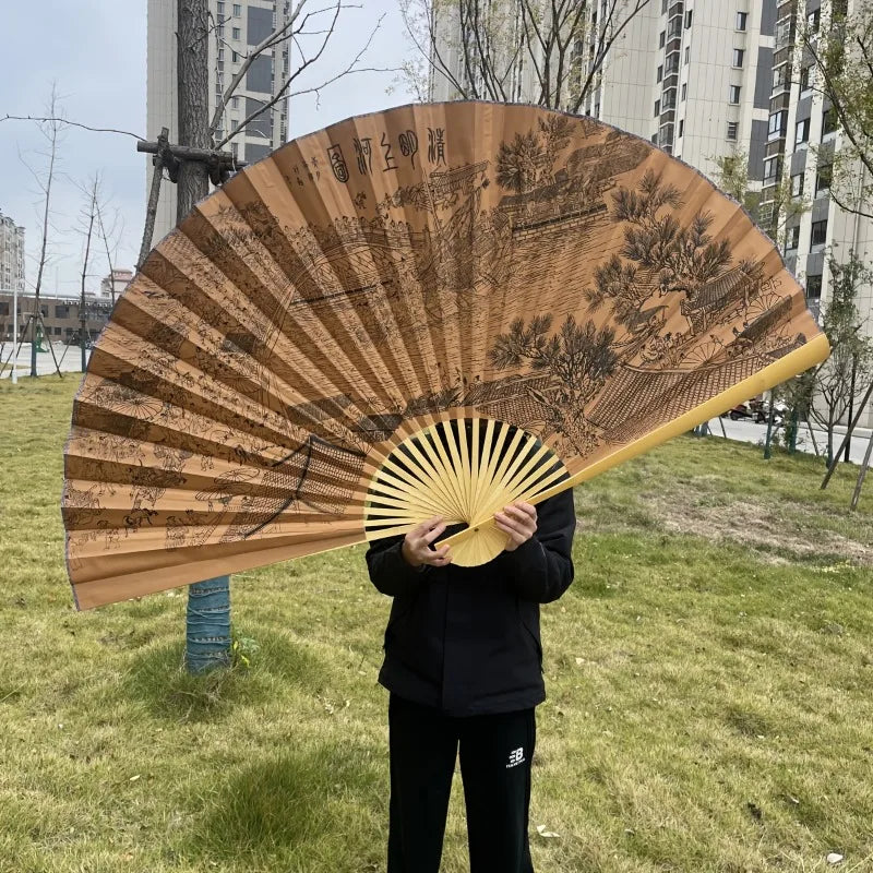 Leques mão dobrável desdobre, 63 Pol.160cm / 35.4 Pol.*90cm, Dobrável Cor Vermelho