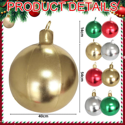 Bola de Natal Gigante Inflável para Decoração, Natalinas Coloridas Cenários Fotográficos