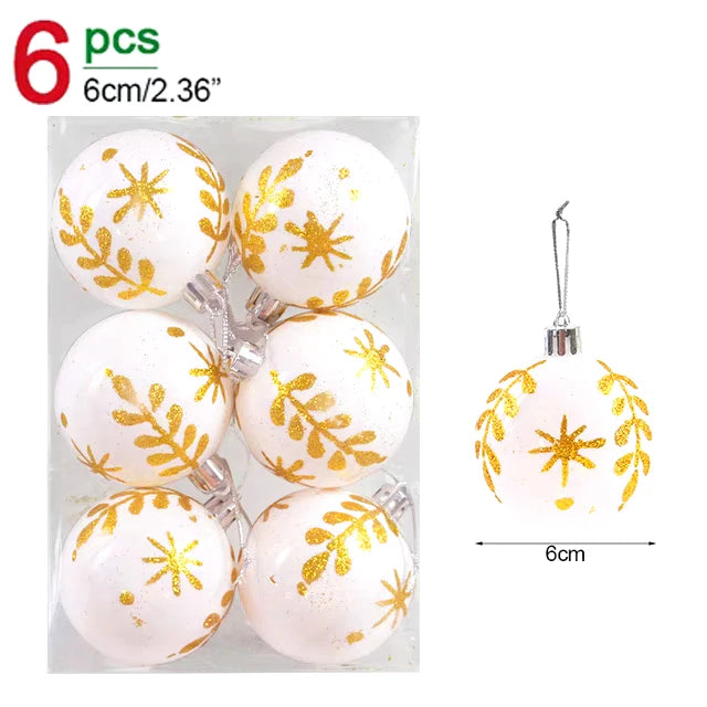 Bolas de Árvore de Natal em Ouro Verde Vermelho e Verde, Decoração Bola Brilho à Prova