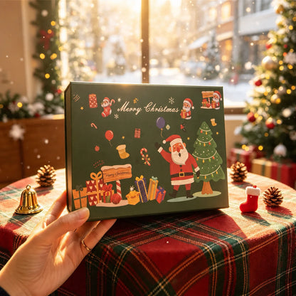 Caixa Presente de Natal Linda Caixas de Armazenamento de Papelão Decorativas de Natal