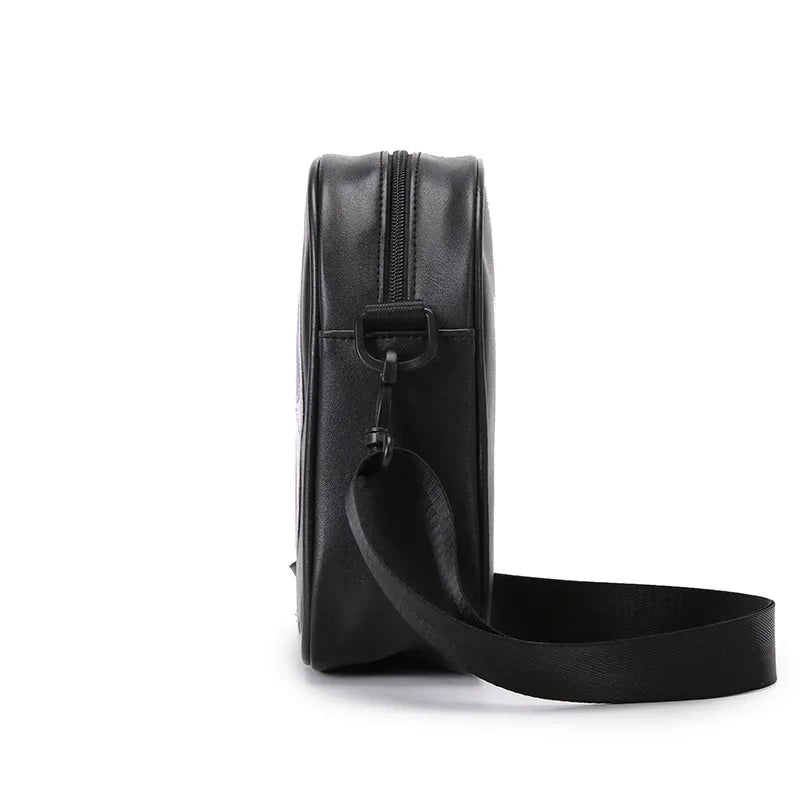 Bolsa transversal com rosto de fantasma refletivo de Halloween para mulheres e homens