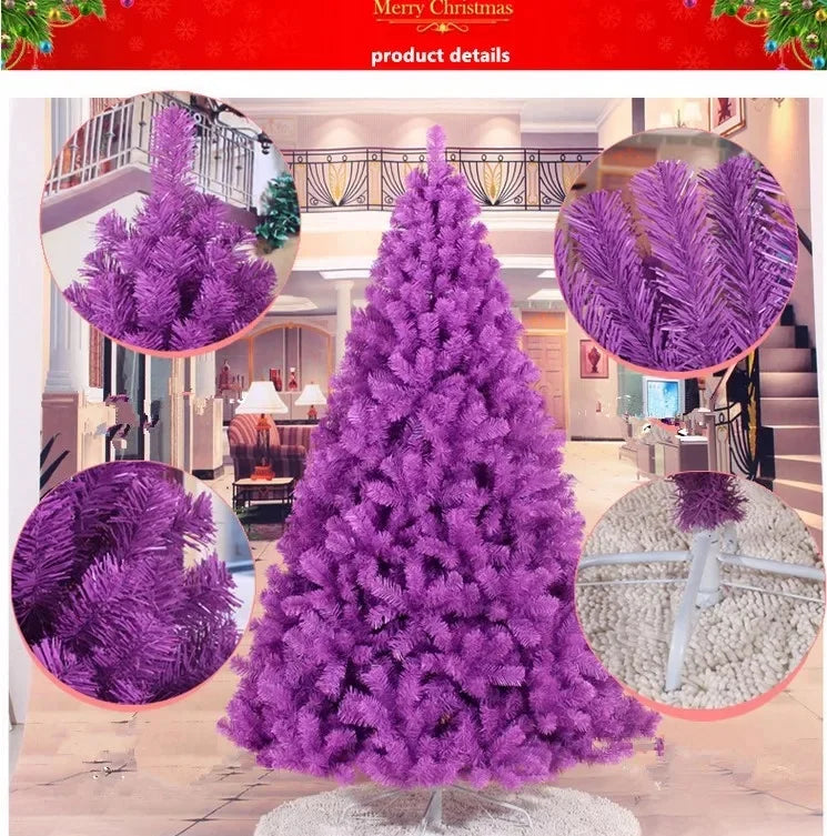 Árvore de Natal roxo premium de 5 metros, árvore de Natal artificial de PVC, (roxo, 5 Metros)