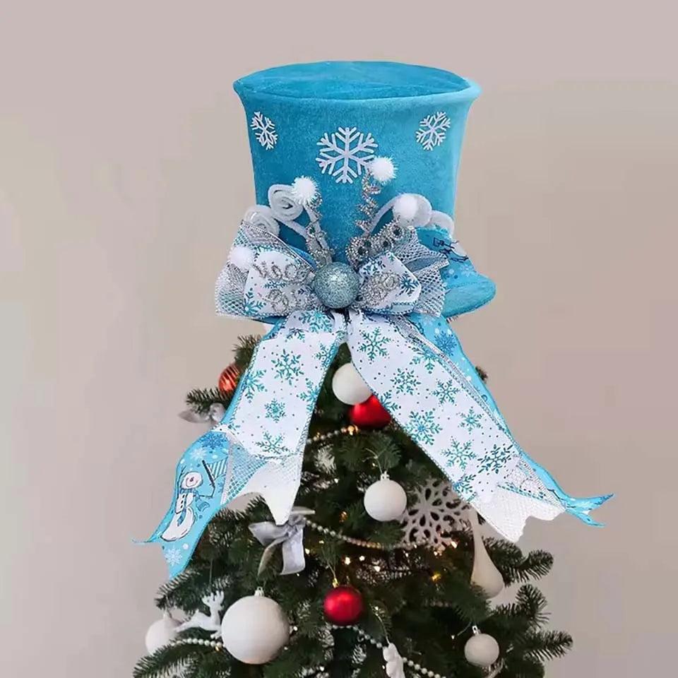 Topo de Árvore de Natal Chapéu de Árvore de Natal de Bengala Doce, Chapéu de Topo de Árvore Vermelho