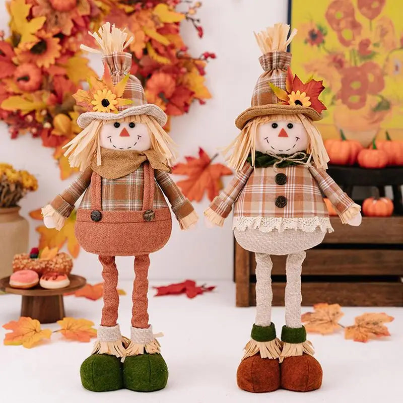 Decorações de espantalho de Ação de Graças, decorações de outono, feito à mão, colheita