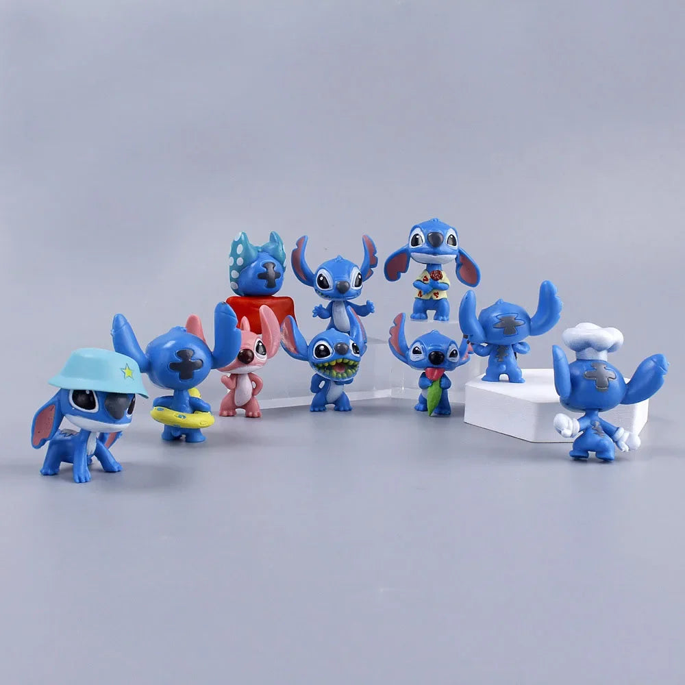 STITCH KIT COM 10 MINIATURAS STITCH 5 CM BONECOS ACTION FIGURE