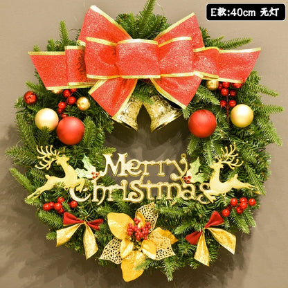 Guirlanda de Natal vermelha nevada Belas Guirlanda de natal criativa guirlanda de porta