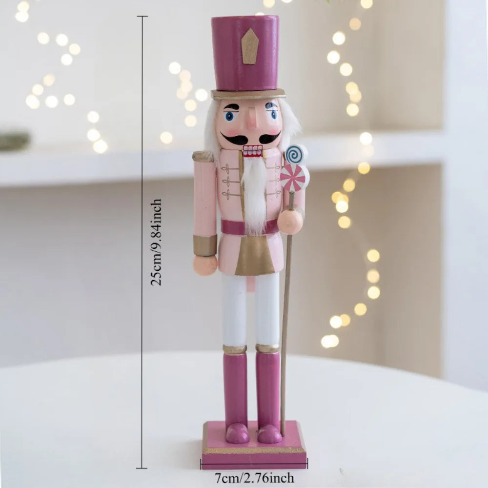 Quebra-nozes de Natal Enfeite de soldado de nogueira colorido de 25 cm, decoração Natal