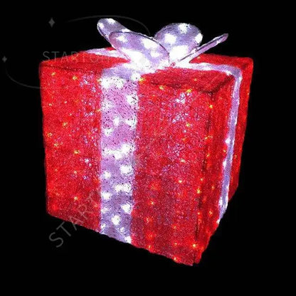 Caixa de Presente Decorativa RGB para Natal, Caixa de Presente Iluminada LED