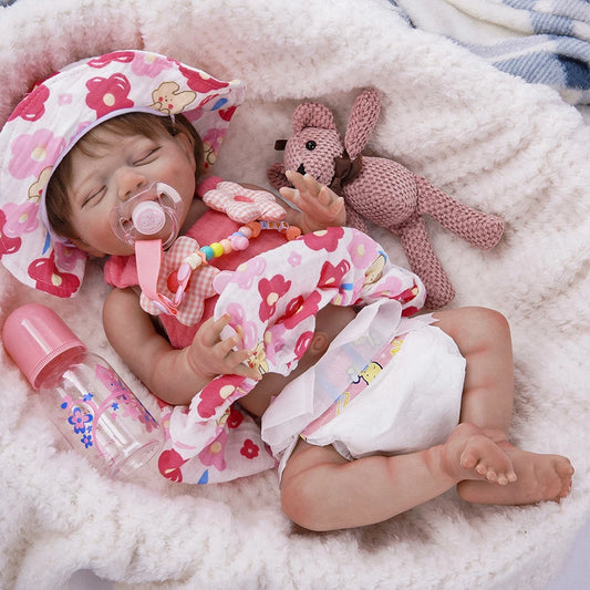 Bebê Reborn Boneca Silicone Realista Menina Pintado Original (Chorando Menina 48cm)