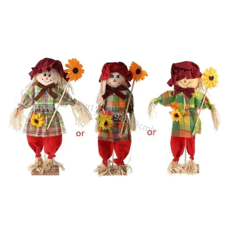 Kit Boneco Espantalho Decorativo Para Festa Junina - Januário E Lindinha 37cm - 1 Un.